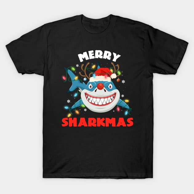 Merry Sharkmas T-Shirt by mckinney